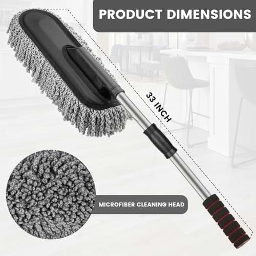 All Extreme Microfiber Car Duster Brush | Extendable Handle, Scratch-Free Cleaning
