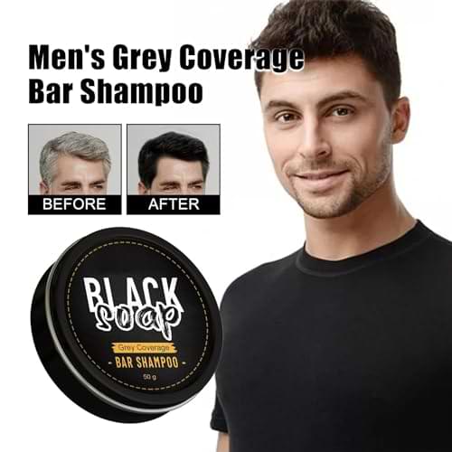 Black Soap Bar Shampoo – Hair & Beard Shampoo Soap Bar for Damage Care & Healthy Appearance