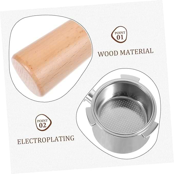 51mm Bottomless Portafilter Wooden Handle | Espresso Training Tool