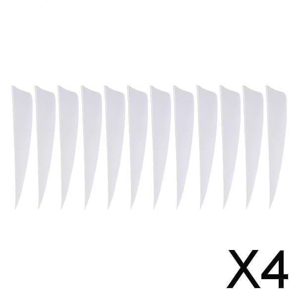 SECRET DESIRE 4" Archery Arrow Feathers | Natural Turkey Fletchings (4x12 Pack)