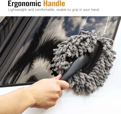 PRANT Microfiber Mini Car Duster Brush – Scratch-Free Multipurpose Cleaning Tool (8 cm)